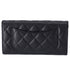 CHANEL Matelasse Long Flap Wallet Black Caviar Leather